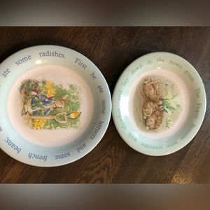 Pottery Barn Kids - 2 Peter Rabbit Plates